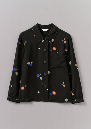 Baya Cosmic Dot Print Shirt | Black