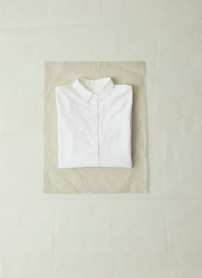 Cotton Oxford Oversized Long Shirt | White