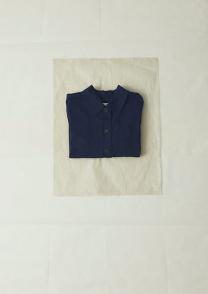 Baya Indigo Cotton Twill Shirt | Indigo