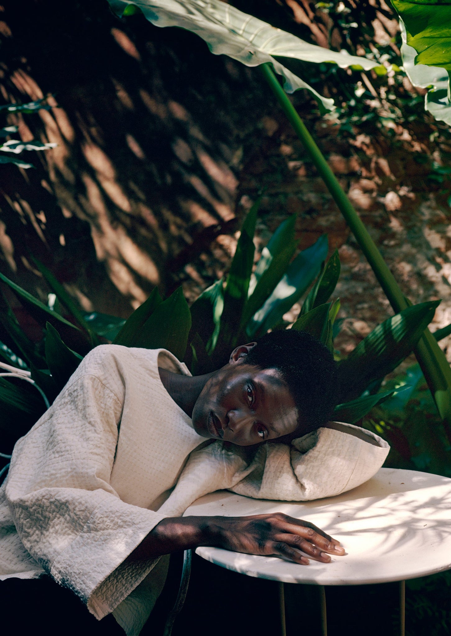 Patchwork Kantha Stitch Cotton Silk Top | White Salt