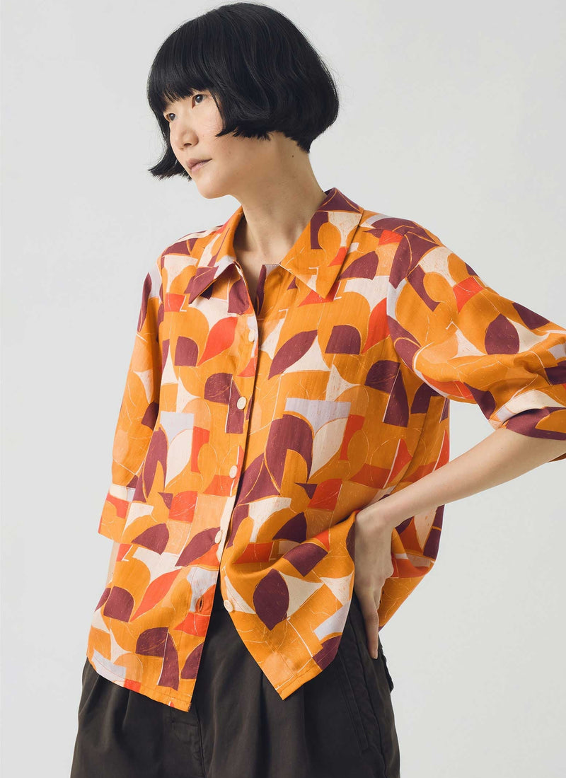 Gia Paintbox Print Shirt | Ginger