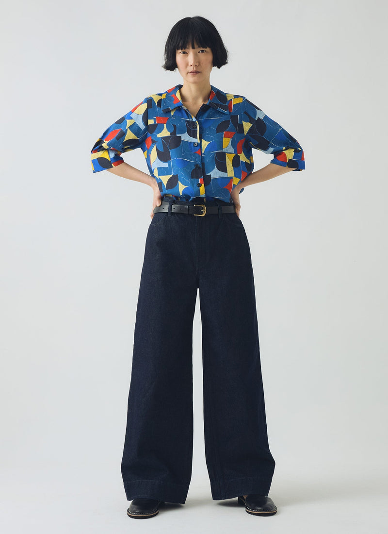 Gia Paintbox Print Shirt | Delft