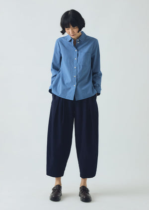 Ollie Check Shirt | Mid Blue