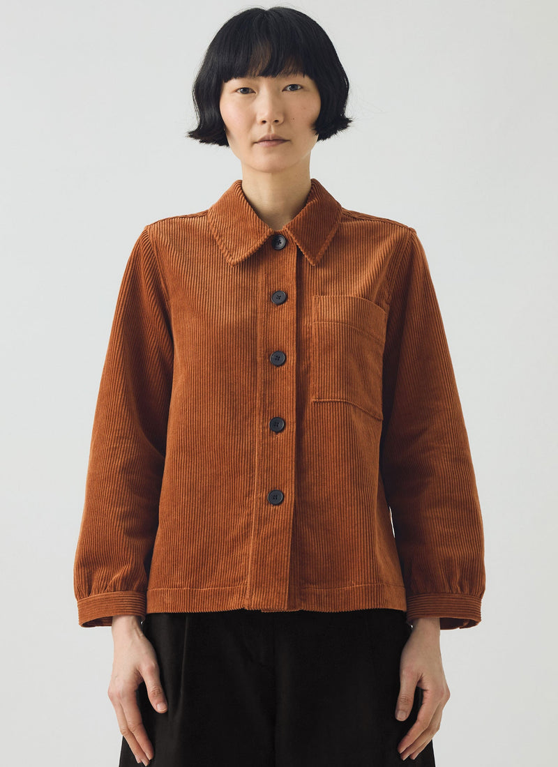 Baya Patch Pocket Cord Shirt | Burnt Sienna