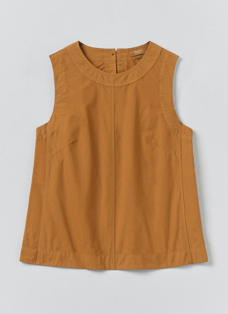Panelled Garment Dyed Sleeveless Top | Dhal