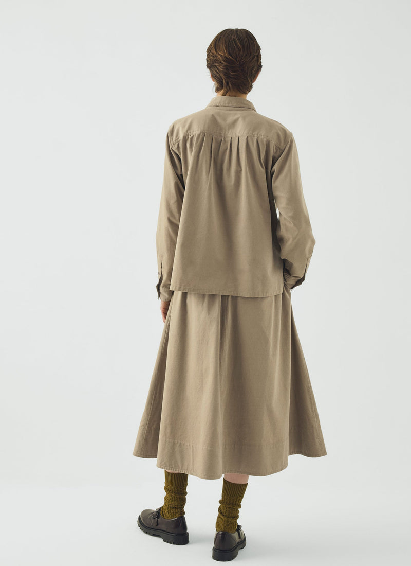 Cotton Needlecord Shirt | Dune