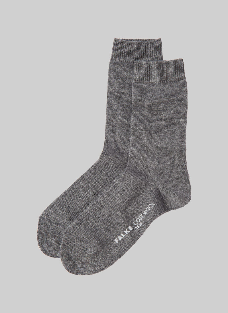 Falke Cosy Wool Socks | Light Grey Melange