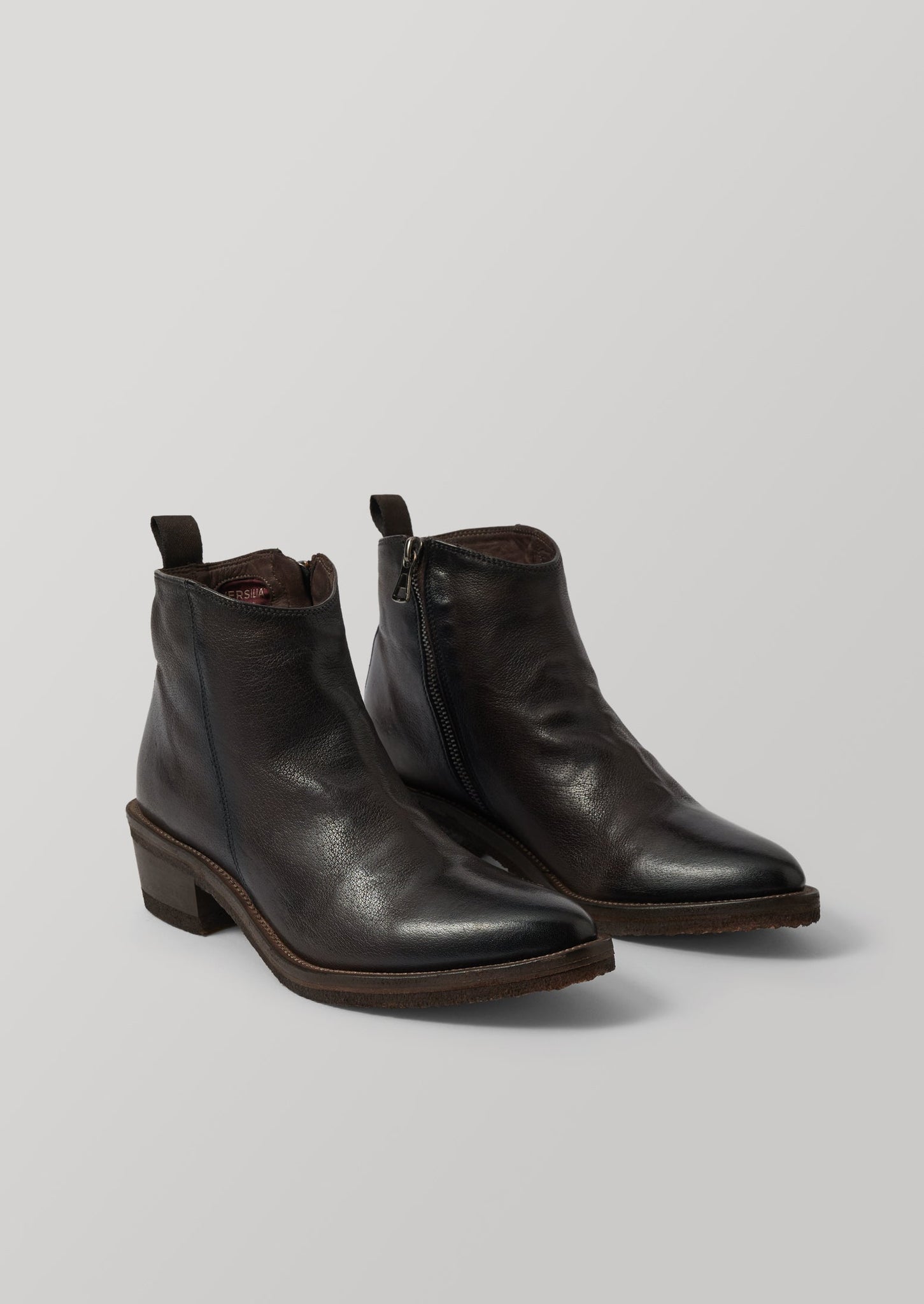 Sturlini Leather Ankle Boots | Dark Brown