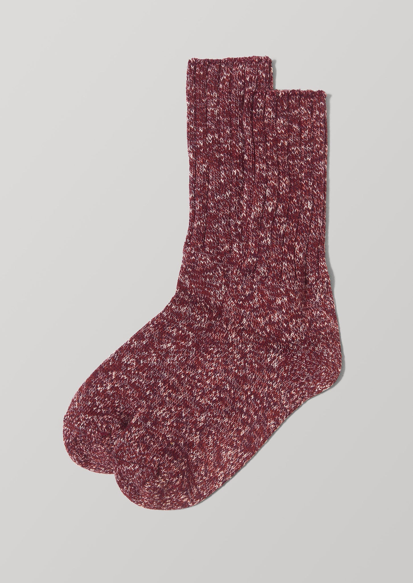 Marl Cotton Rib Socks | Red Multi