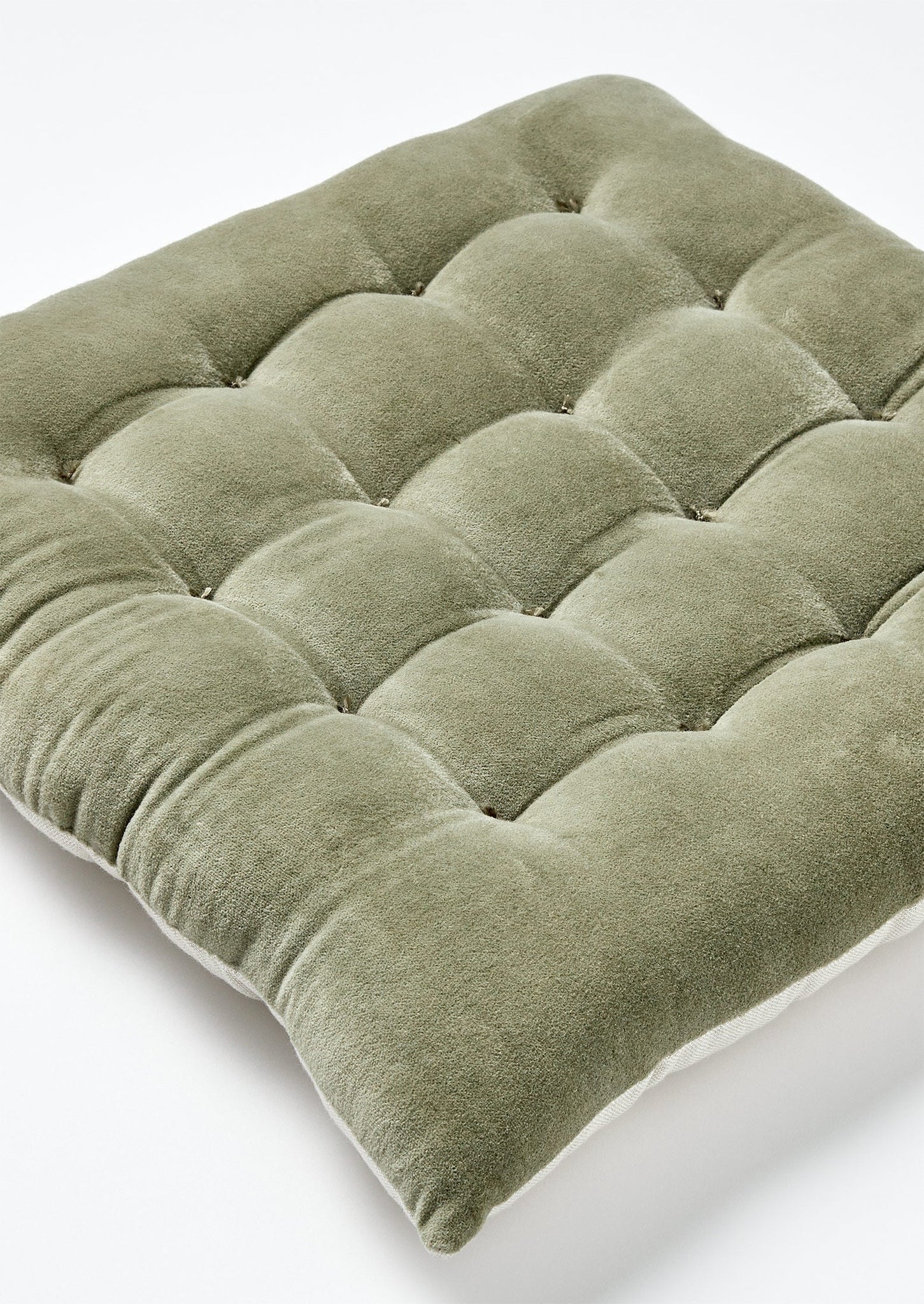 Velvet Chair Cushion | Sage