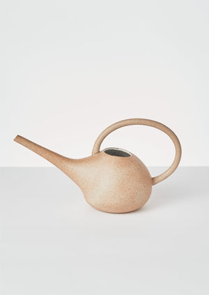Stoneware Watering Can | Speckled White