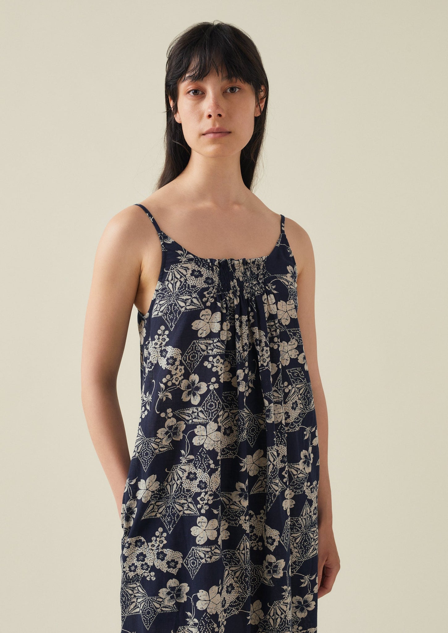 Floral Star Organic Cotton Nightdress | Evening Blue