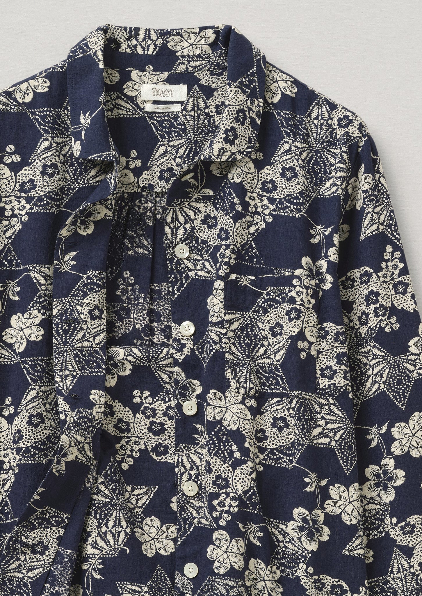 Floral Star Organic Cotton Pyjamas | Evening Blue