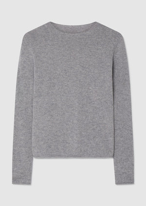 Renewed Cashmere Wool Neat Pull Over Size XS | Grey Melange