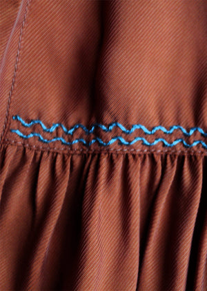 Renewed Gathered Hem Skirt Size 8 | Terracotta