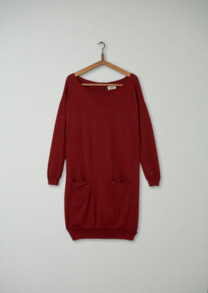 Reworn Merino Tunic Size 10 (202) | Red