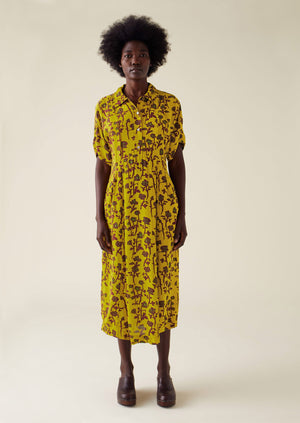 Bryn Scenery Print Crepe Dress | Pomelo