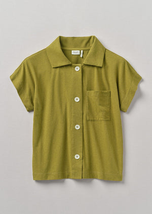 Cotton Linen Jersey Shirt | Leaf