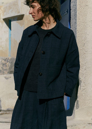 Prince of Wales Check Jacket | Grey/Navy