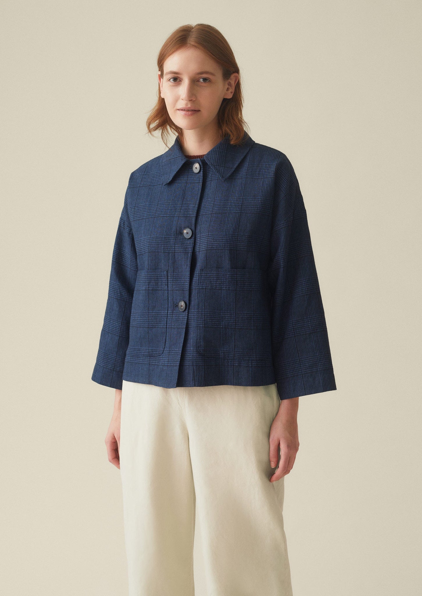 Prince of Wales Check Jacket | Grey/Navy