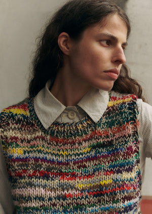 Repurposed Yarn Knitted Tank | Multi