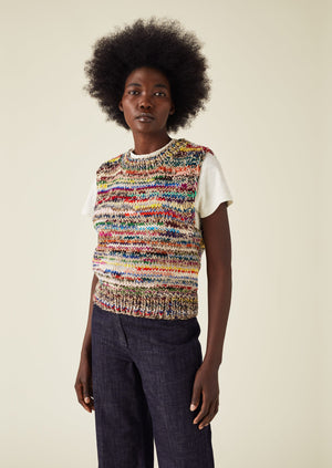 Repurposed Yarn Knitted Tank | Multi
