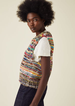 Repurposed Yarn Knitted Tank | Multi