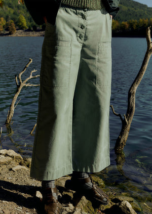 Canvas Utility Workwear Trousers | Herb