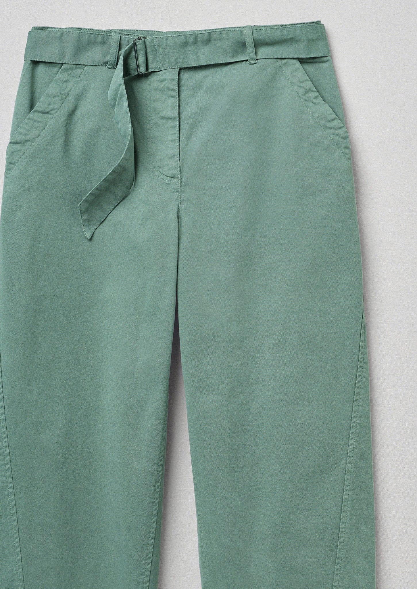 Forward Seam Cotton Trousers | Thorn Green